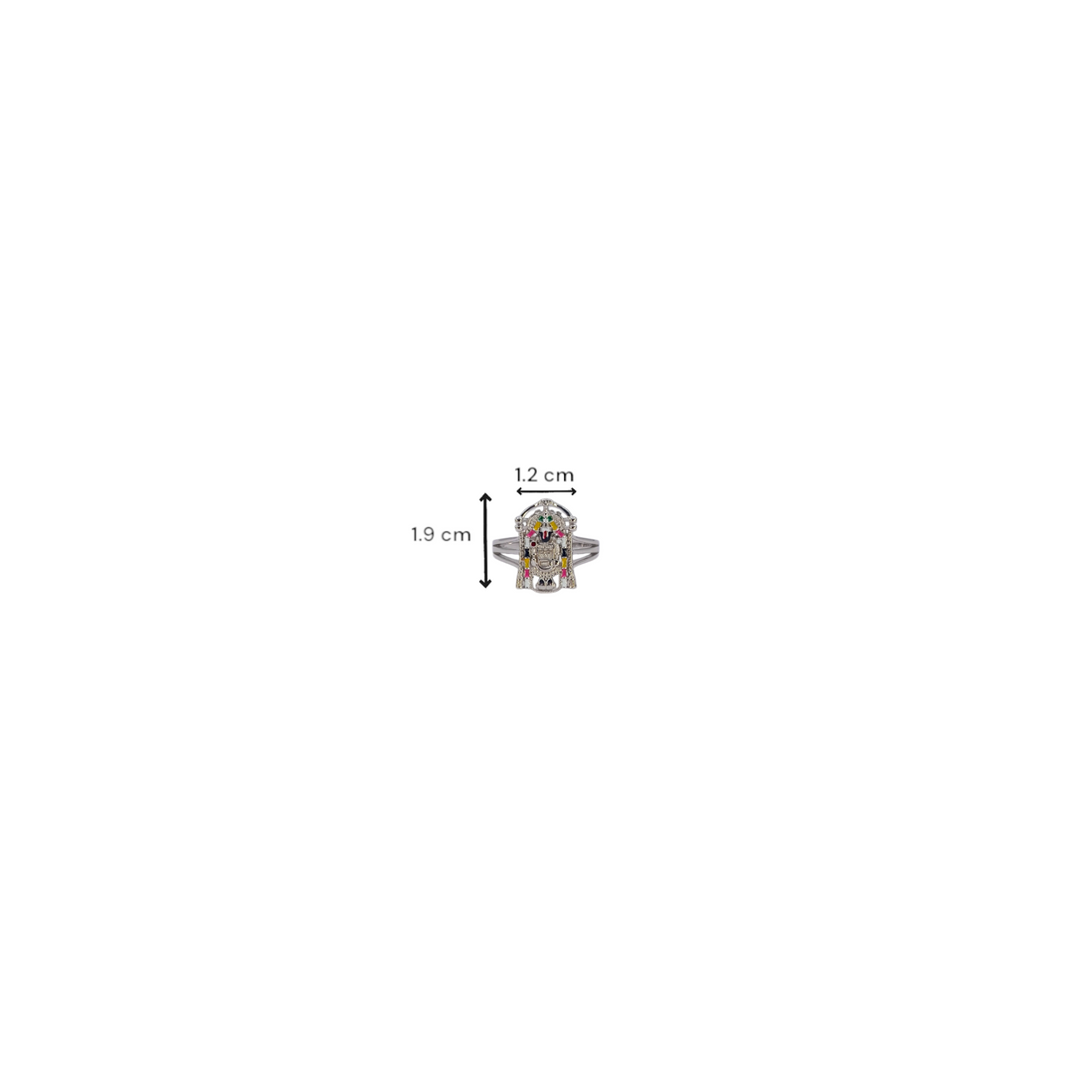 92.5% Pure Silver Tirupati Balaji Designer Ring – BIS Hallmarked