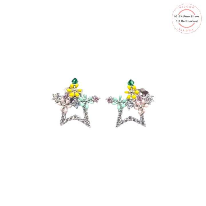 Starburst Studs 92.5% Pure Silver Earrings